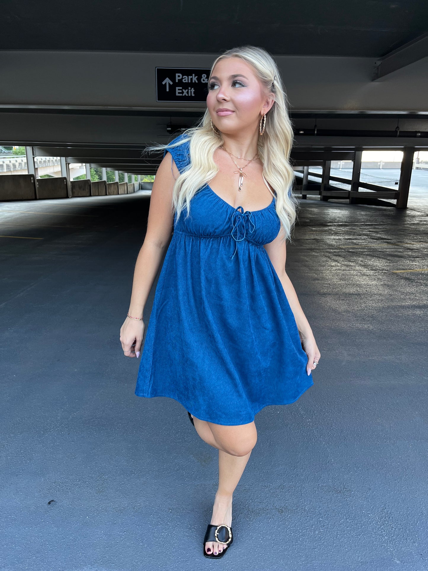 Colby Cord Babydoll Dress