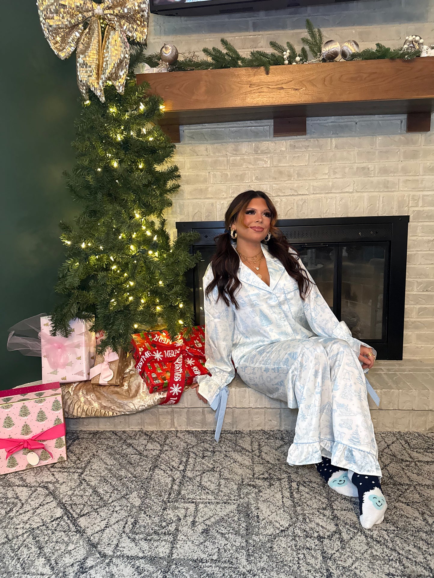 Blue Christmas Jammies (SOLD TOGETHER)