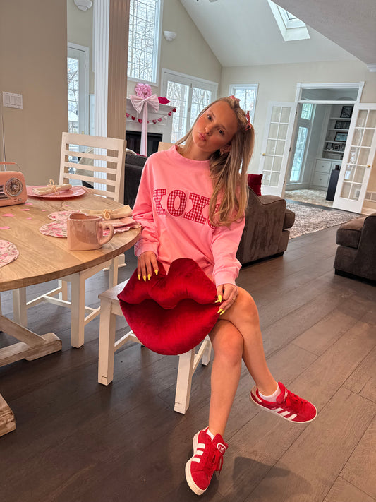 XOXO Gingham Mockneck