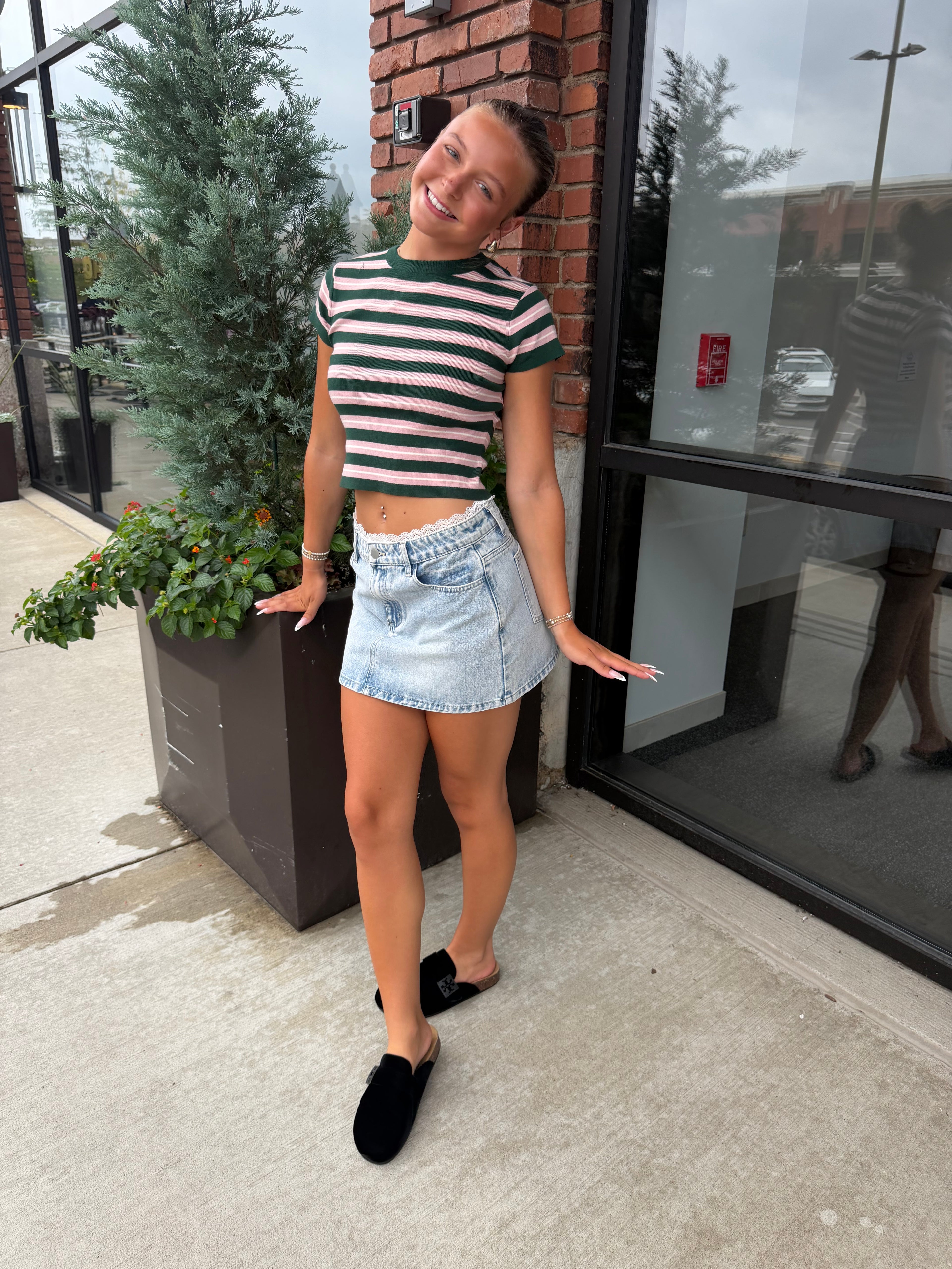 Beverly Hills Striped Sweater Top