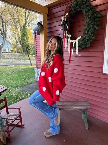 Perfectly Oversized Polka Cardi