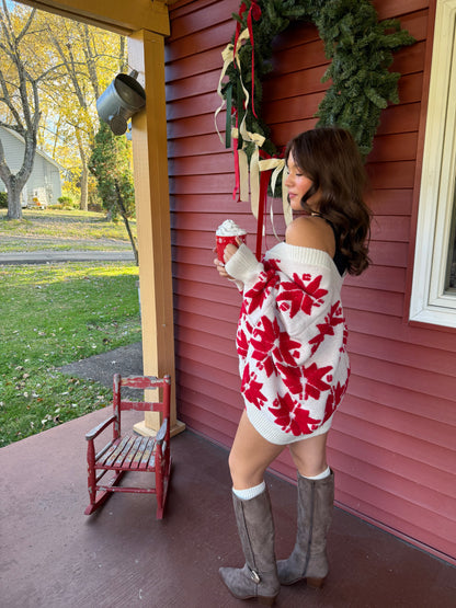 Merry Snowflake Oversized Cardi