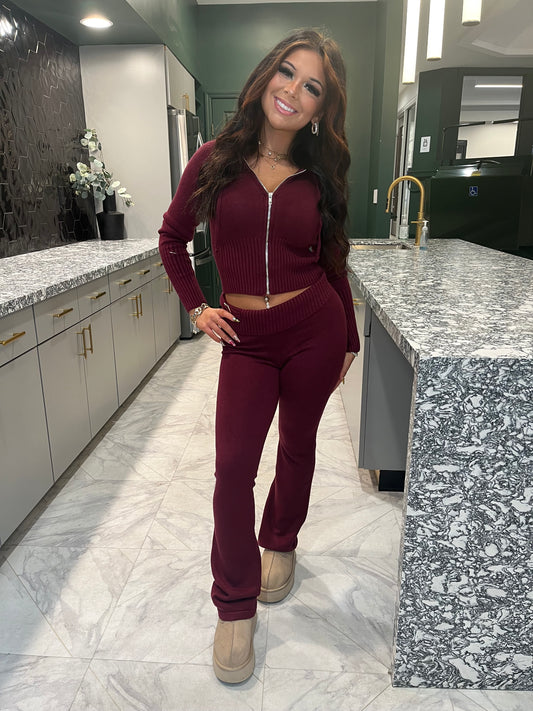 Black Cherry Sweater Set (PANTS ONLY)