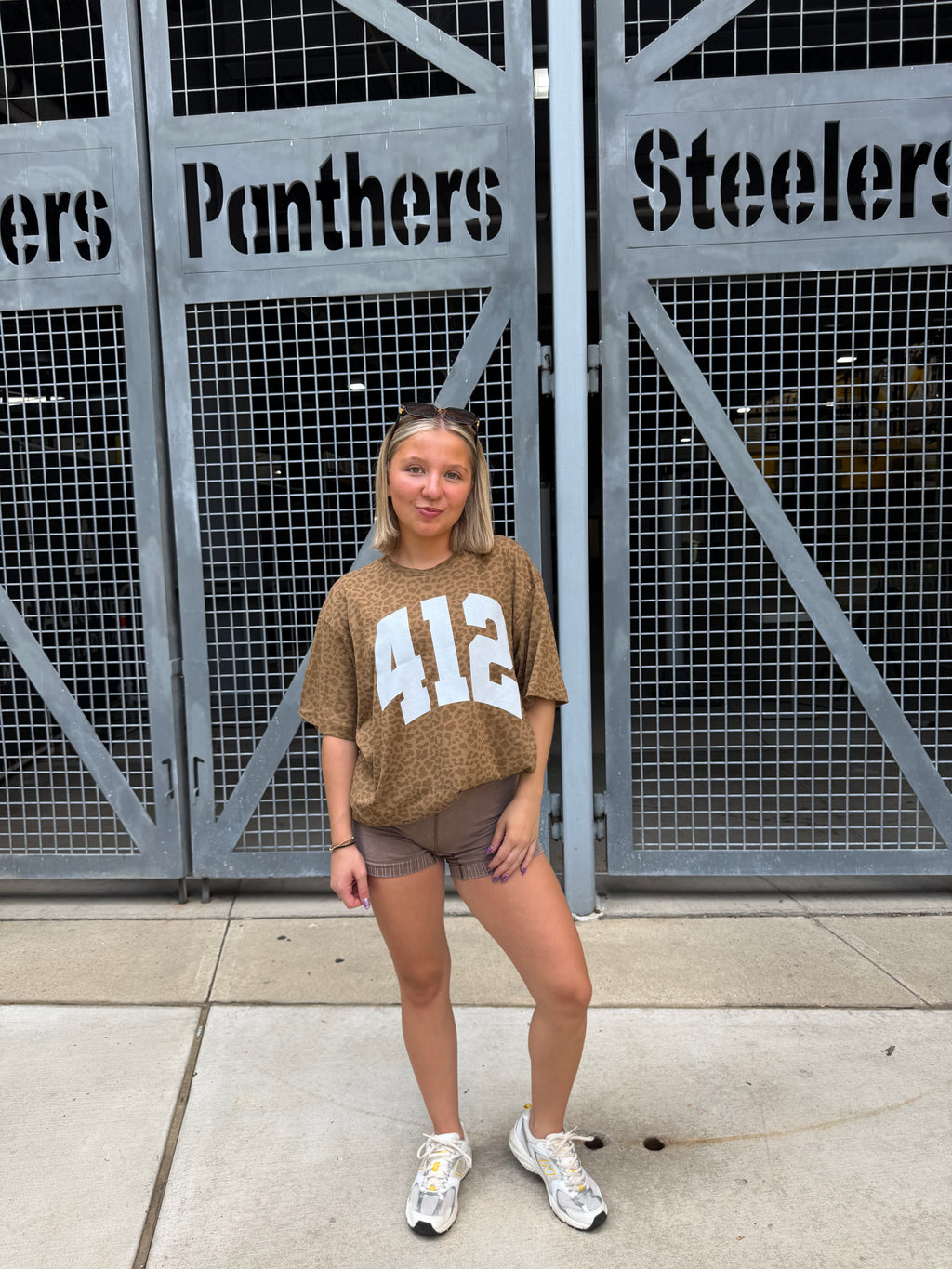 412 Oversized Leopard Tee