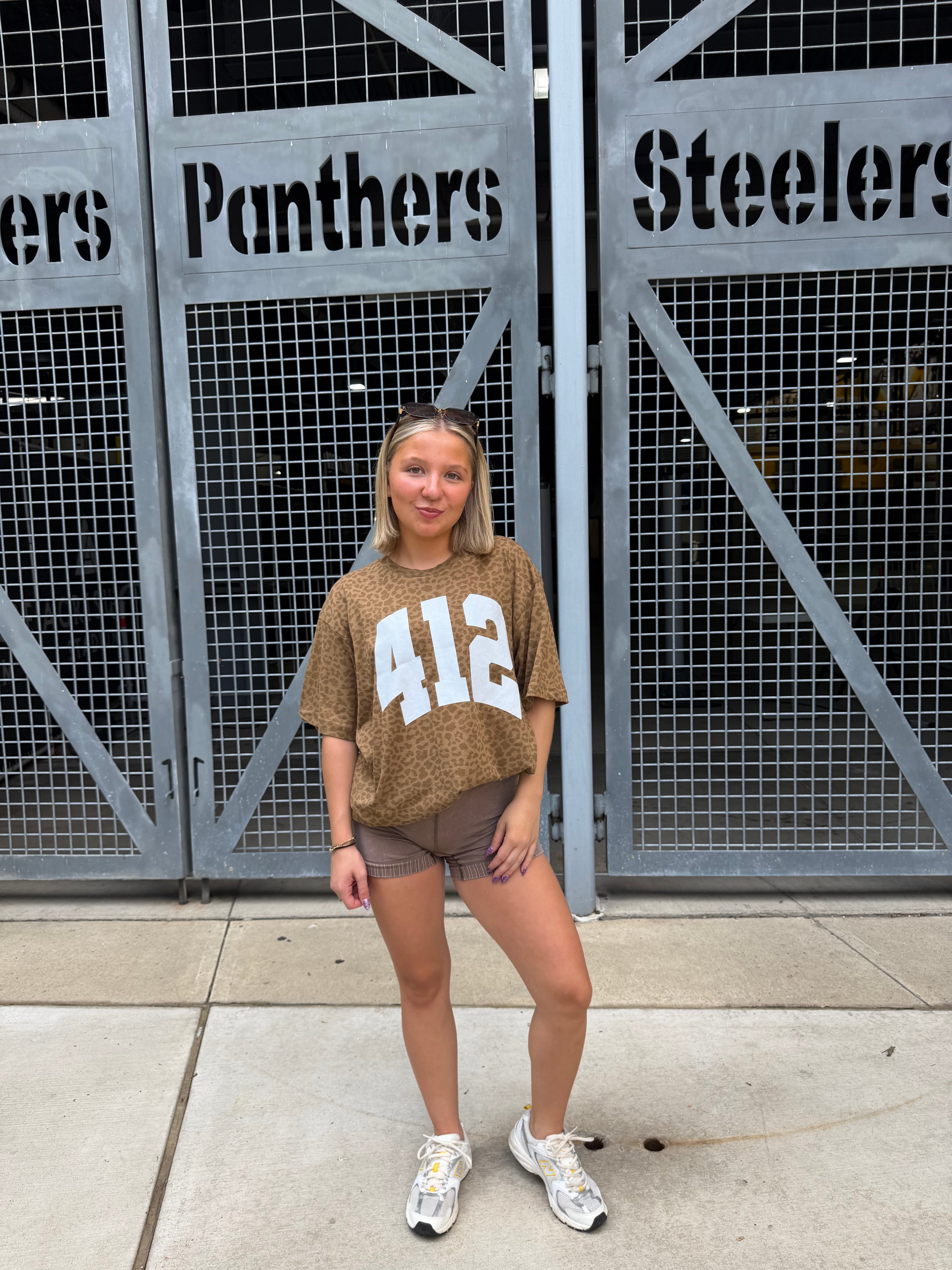 412 Oversized Leopard Tee