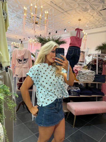 Soundtrack Polka Tee in Blue
