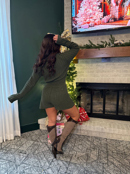 Olive Christmas Martini Romper