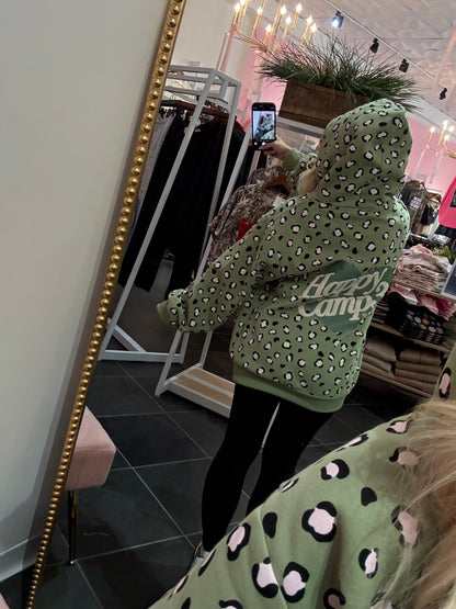 Happy Camp3r Leopard Olive Hoodie