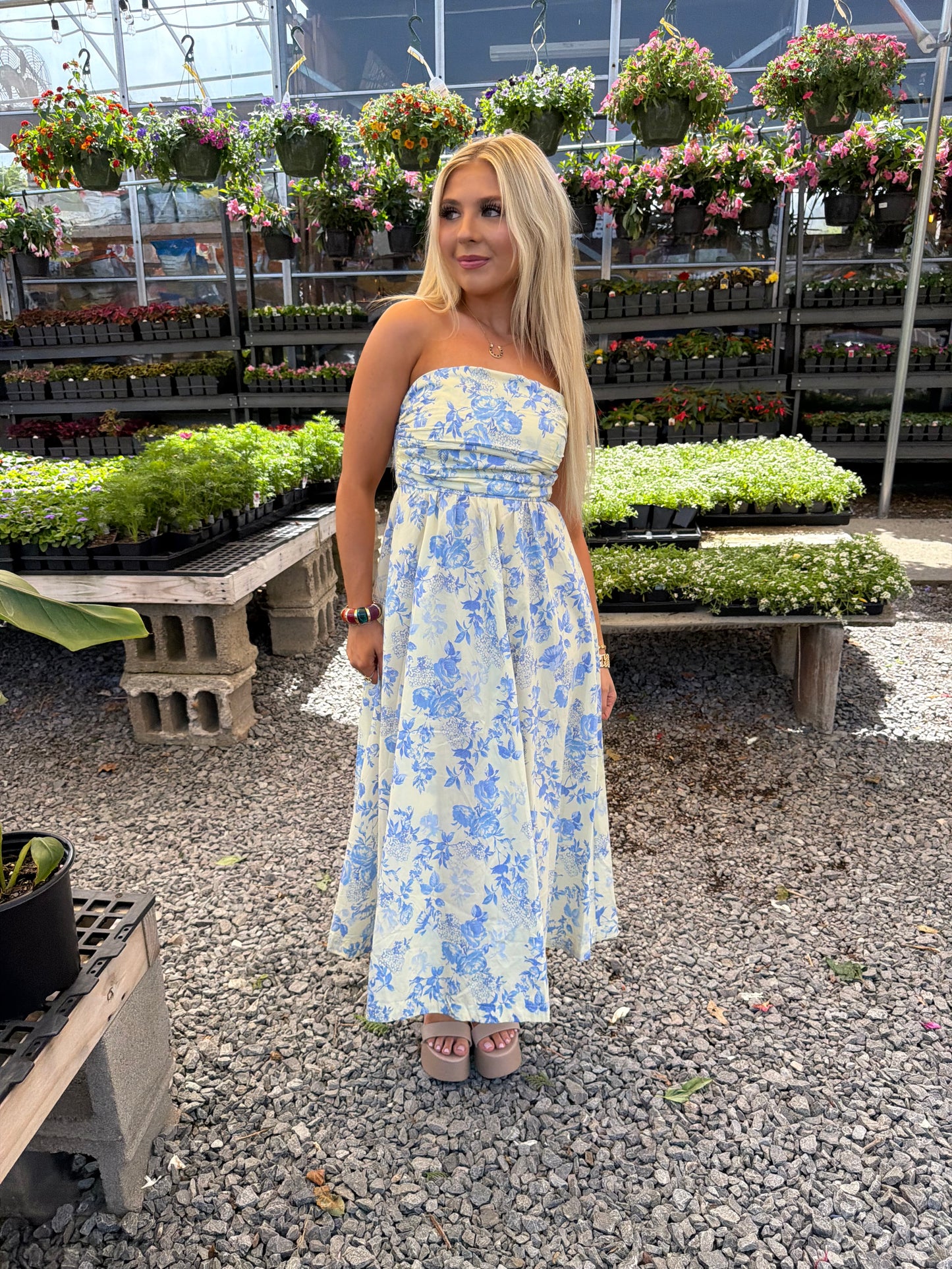 Porcelain Baby Blue Maxi Dress
