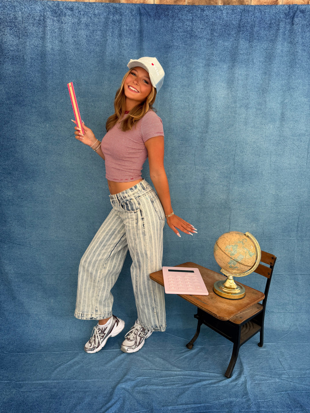 Kee’s Stripe Tee in Burg