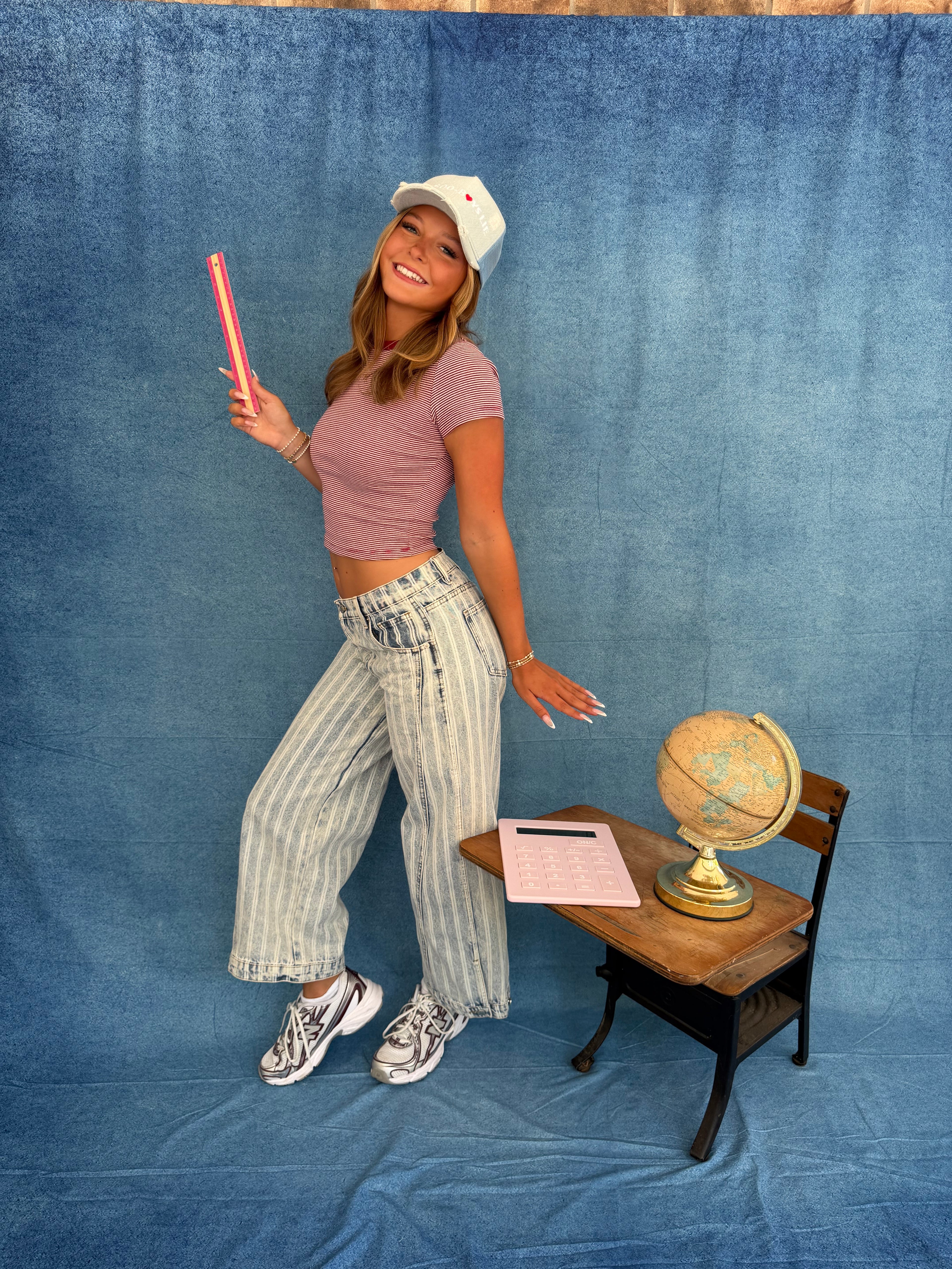 Kee’s Stripe Tee in Burg