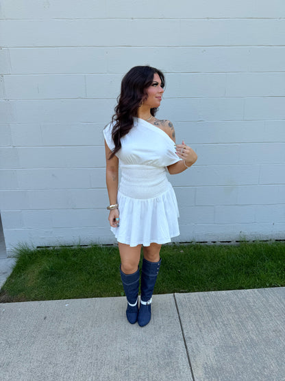 Super Simple Mini Dress in White