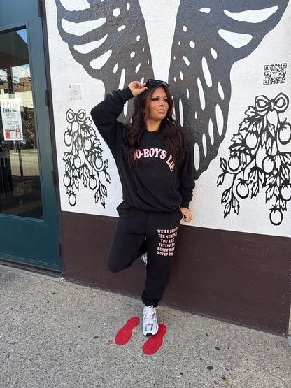 Boys Lie Black 1-800 Sweats