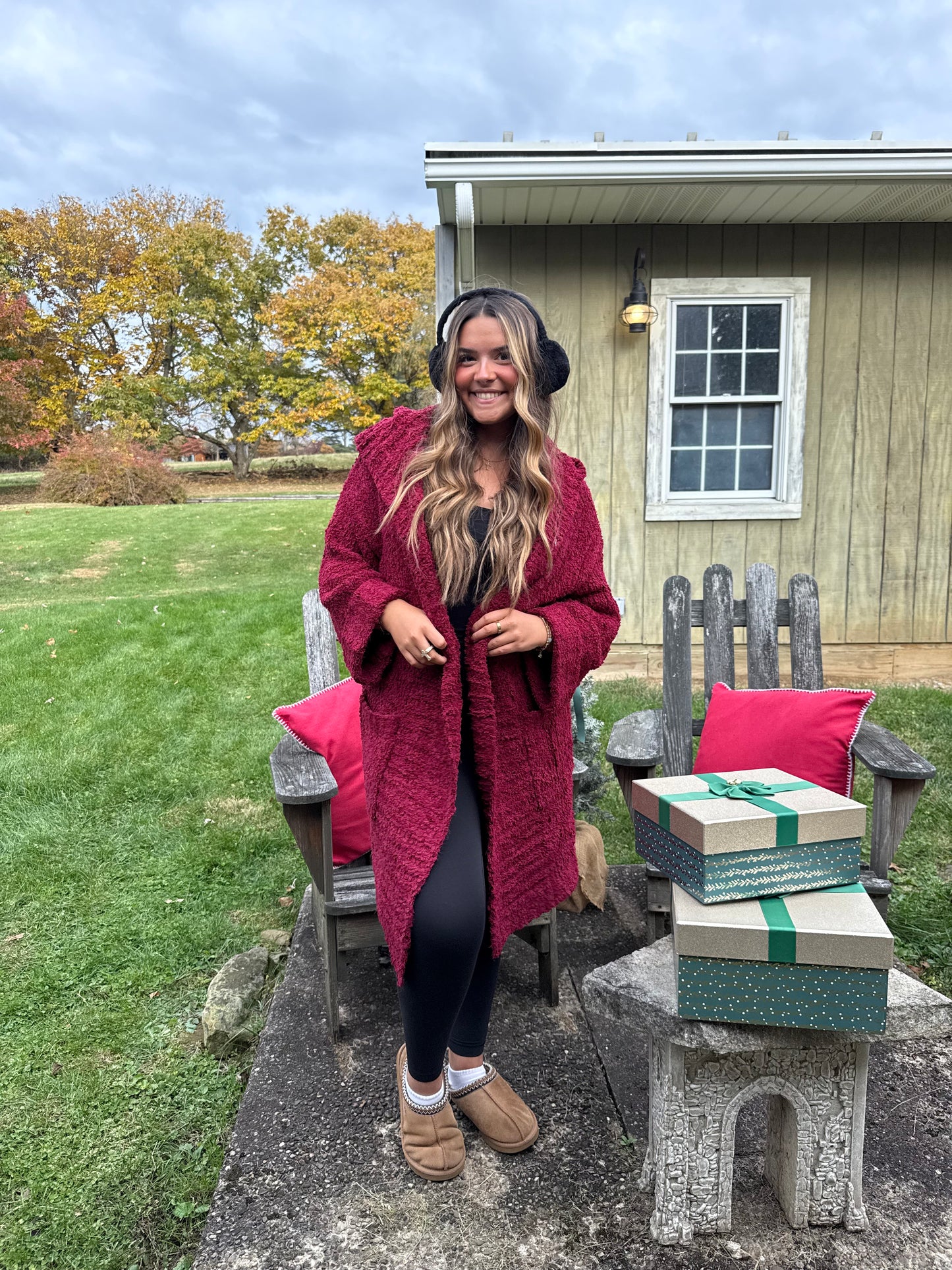 Luxe Blanket Cardi in Sangria