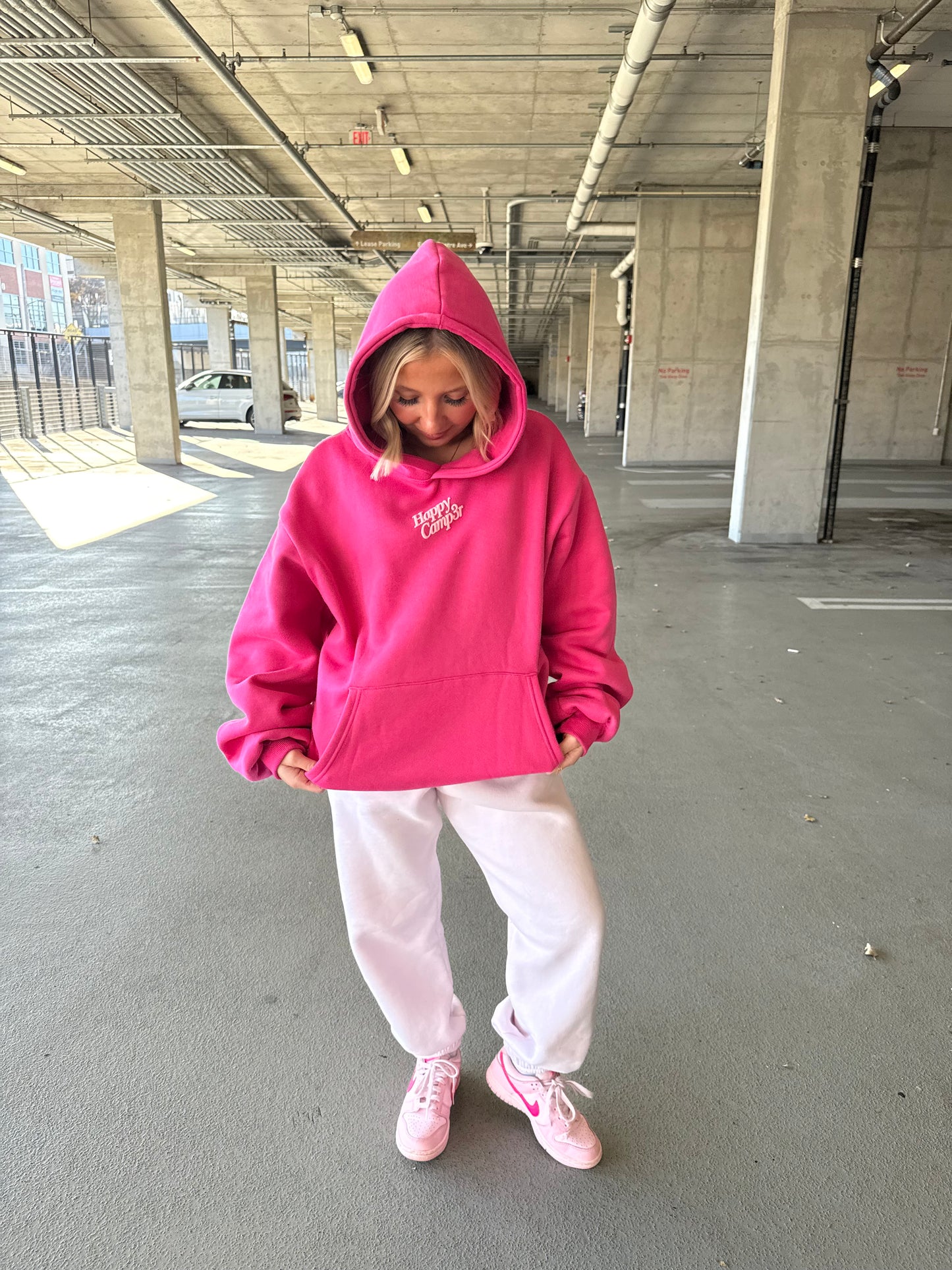 Happy Camp3r Puff Series Raspberry Hoodie