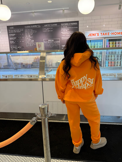 Happy Camp3r Puff Series Hoodie in Orange