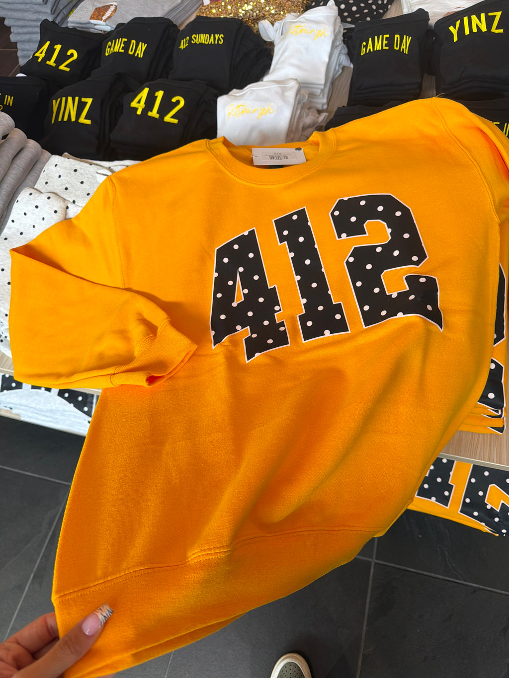 412 Polka Crewneck YELLOW
