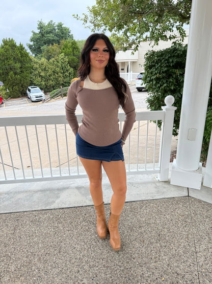 Lover Layers Sweater in Mocha