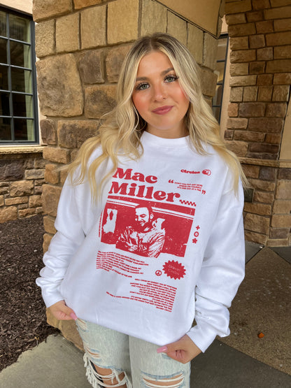 Circles Mac Miller Sweatshirt in White