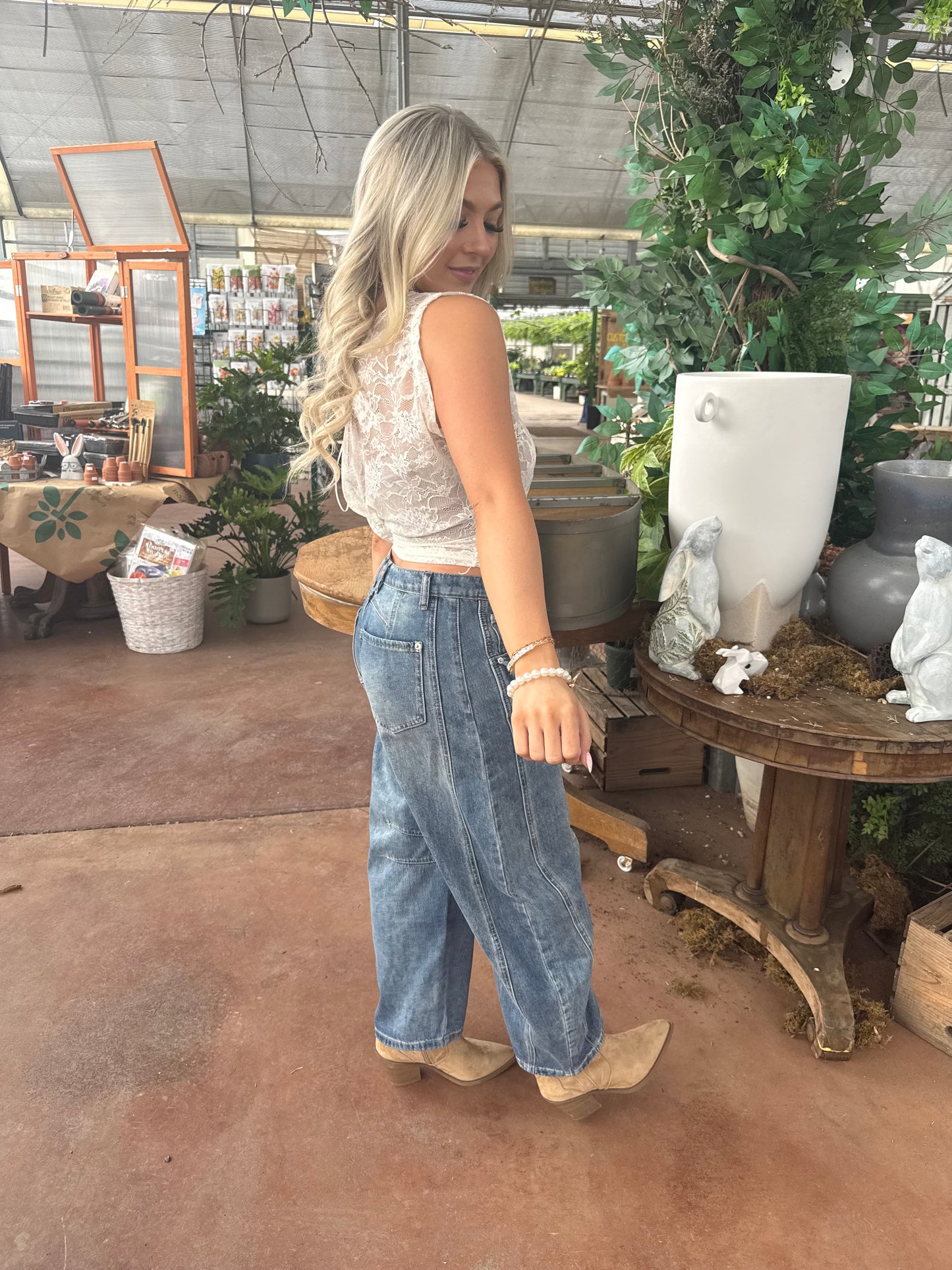 Colman Lace Top in Cream