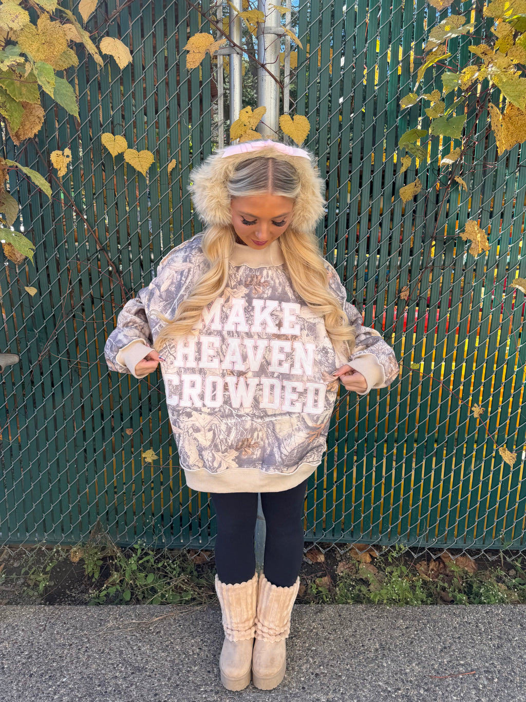 Camo Make Heaven Crowded Mockneck
