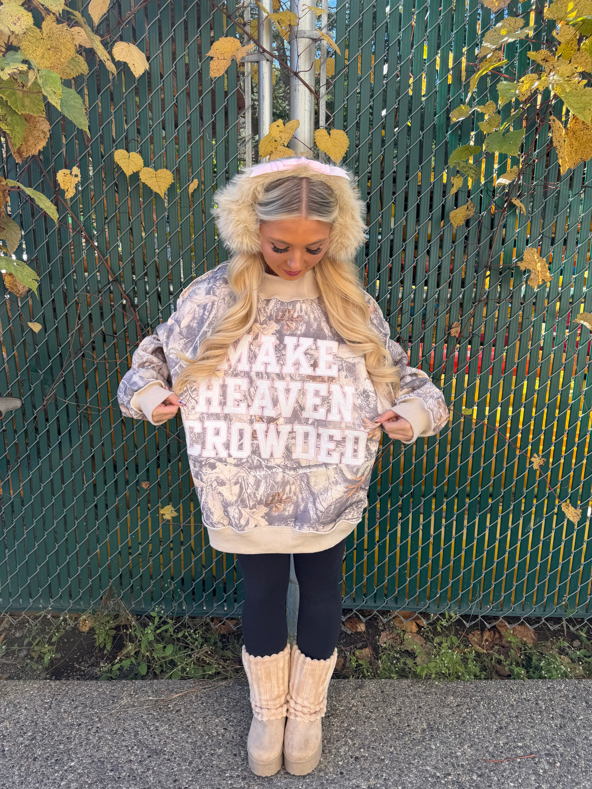 Camo Make Heaven Crowded Mockneck