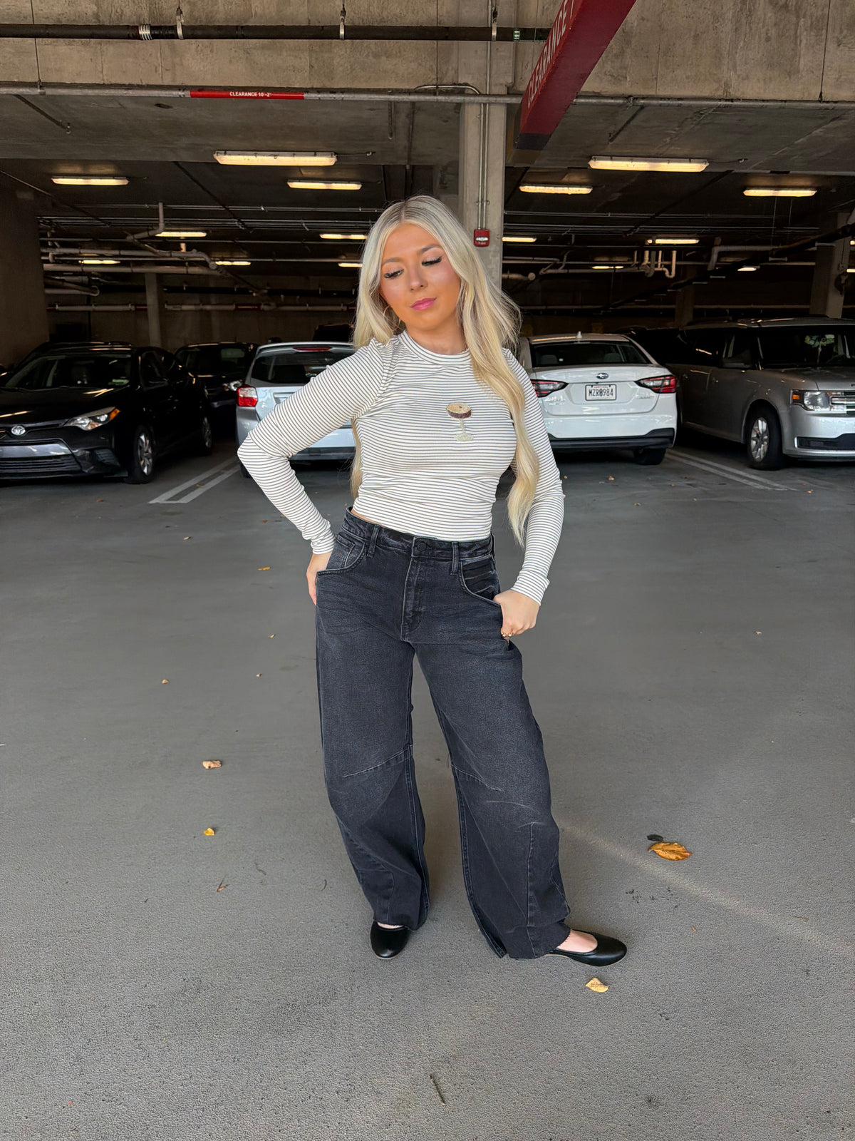 Brave Barrel Jean in Black Wash