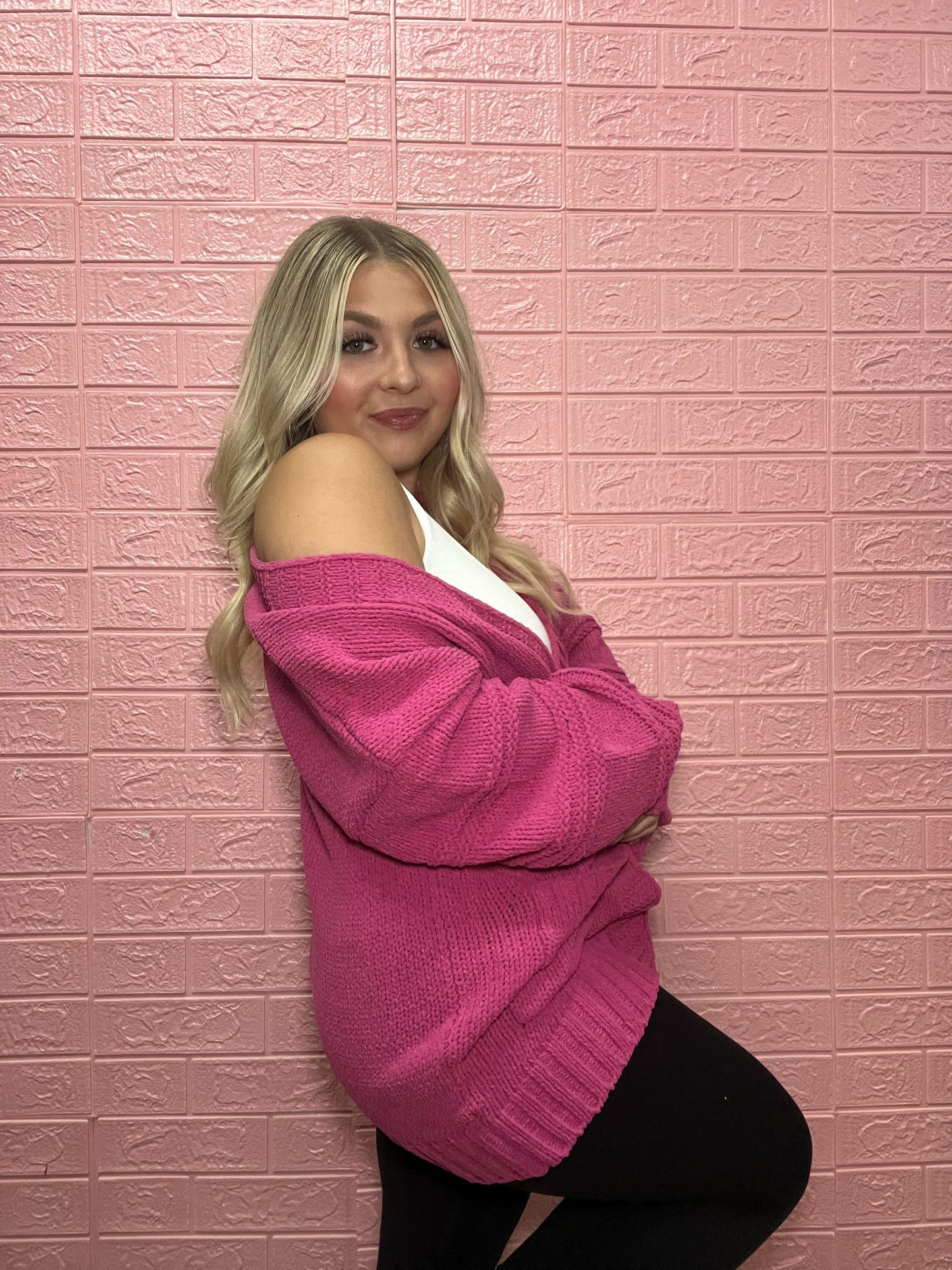 Warm It Up Cardigan in Pink