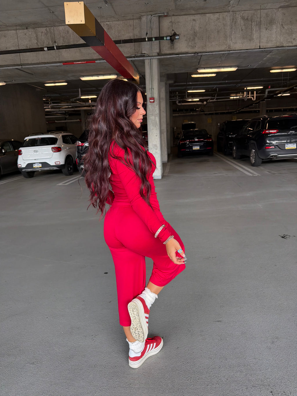 Grab A Gaucho Pant in Red