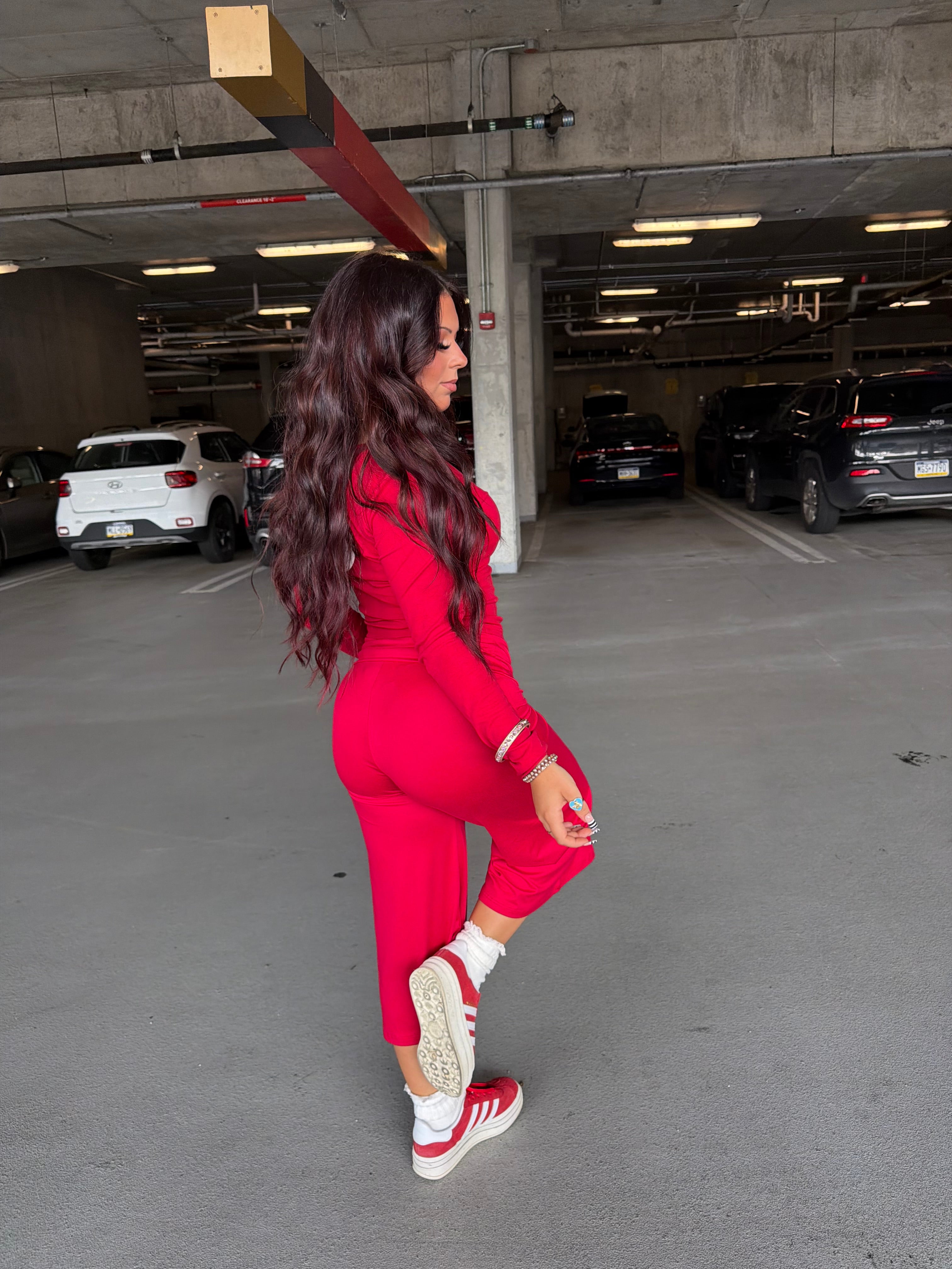 Grab A Gaucho Pant in Red