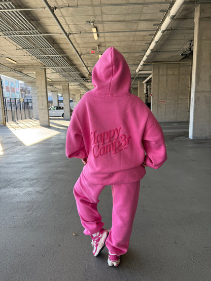 Happy Camp3r Puff Series Barbie Pink Hoodie