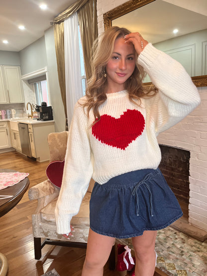 Hollow Heart Sweater