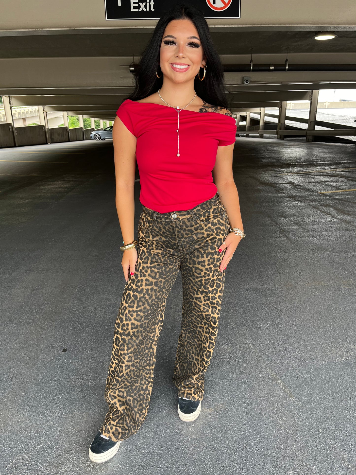 Ombre Leopard Wide Pant