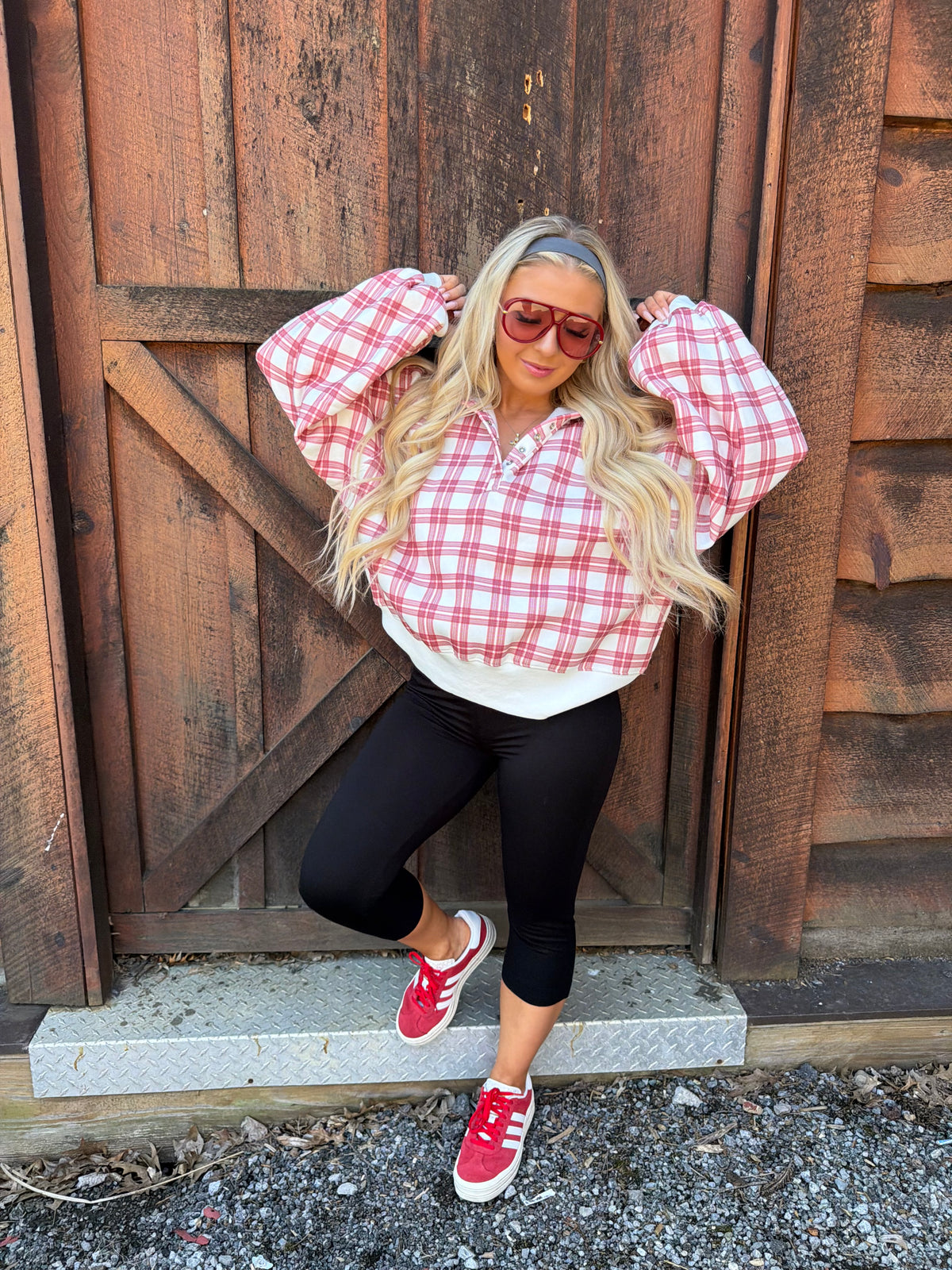 Dairy Plaid Red Pullover