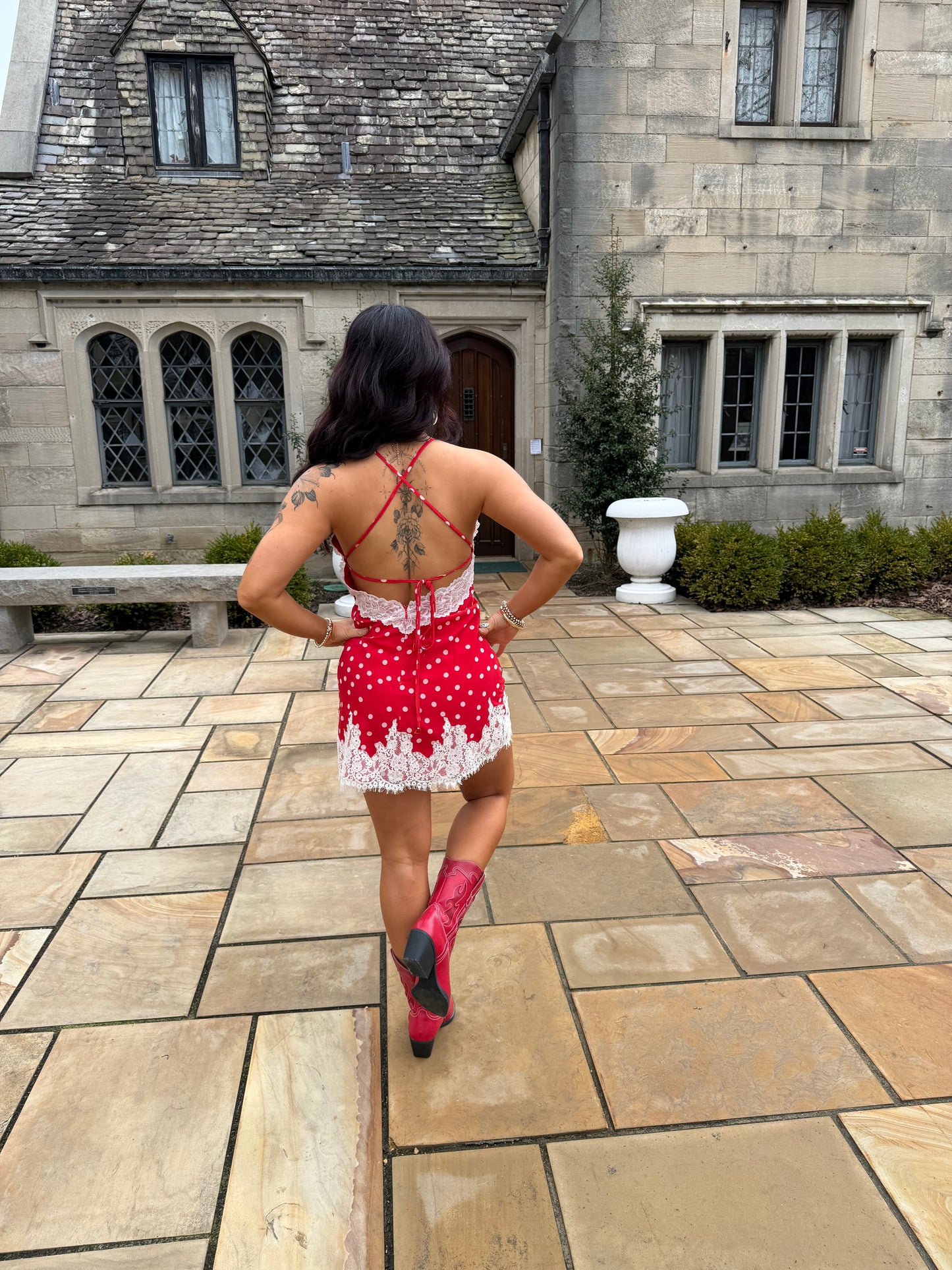 Ruby Red Polka Slip