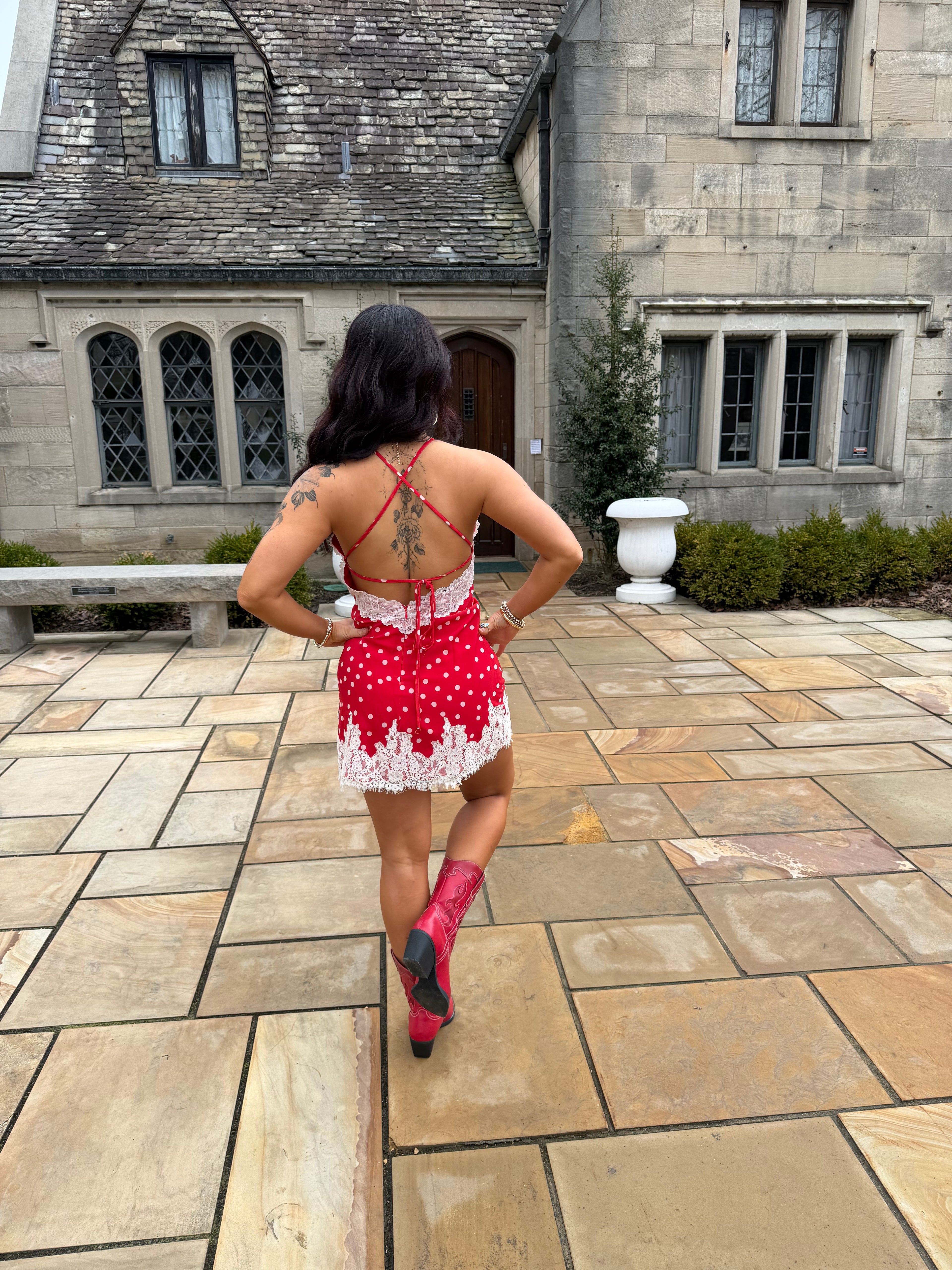 Ruby Red Polka Slip
