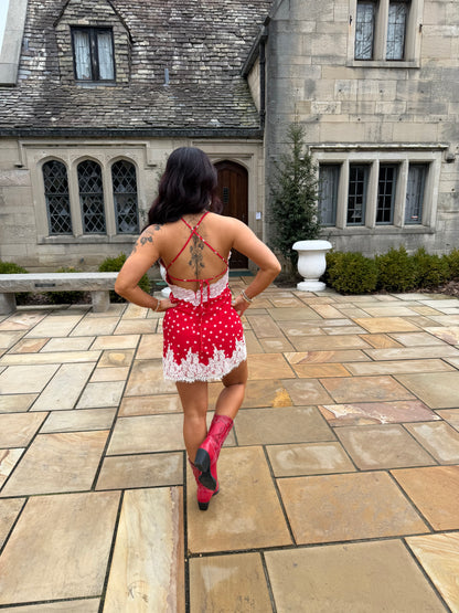 Ruby Red Polka Slip