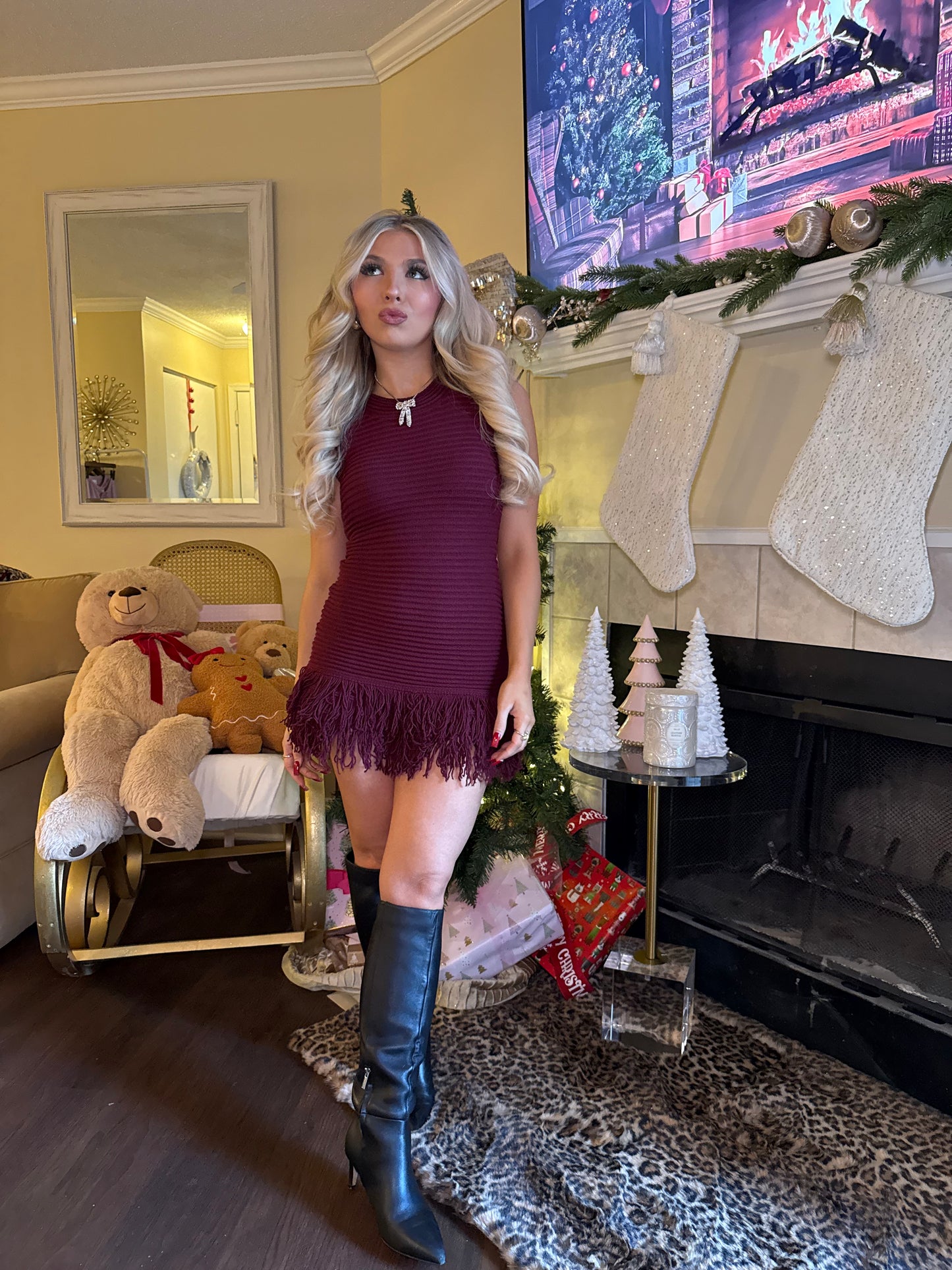 Dark Cherry Lacquer Dress