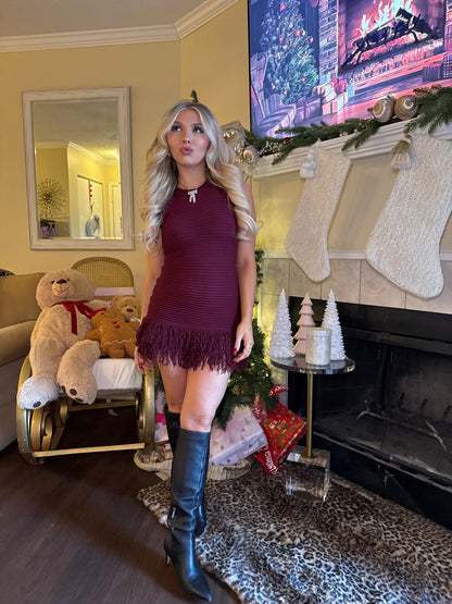 Dark Cherry Lacquer Dress