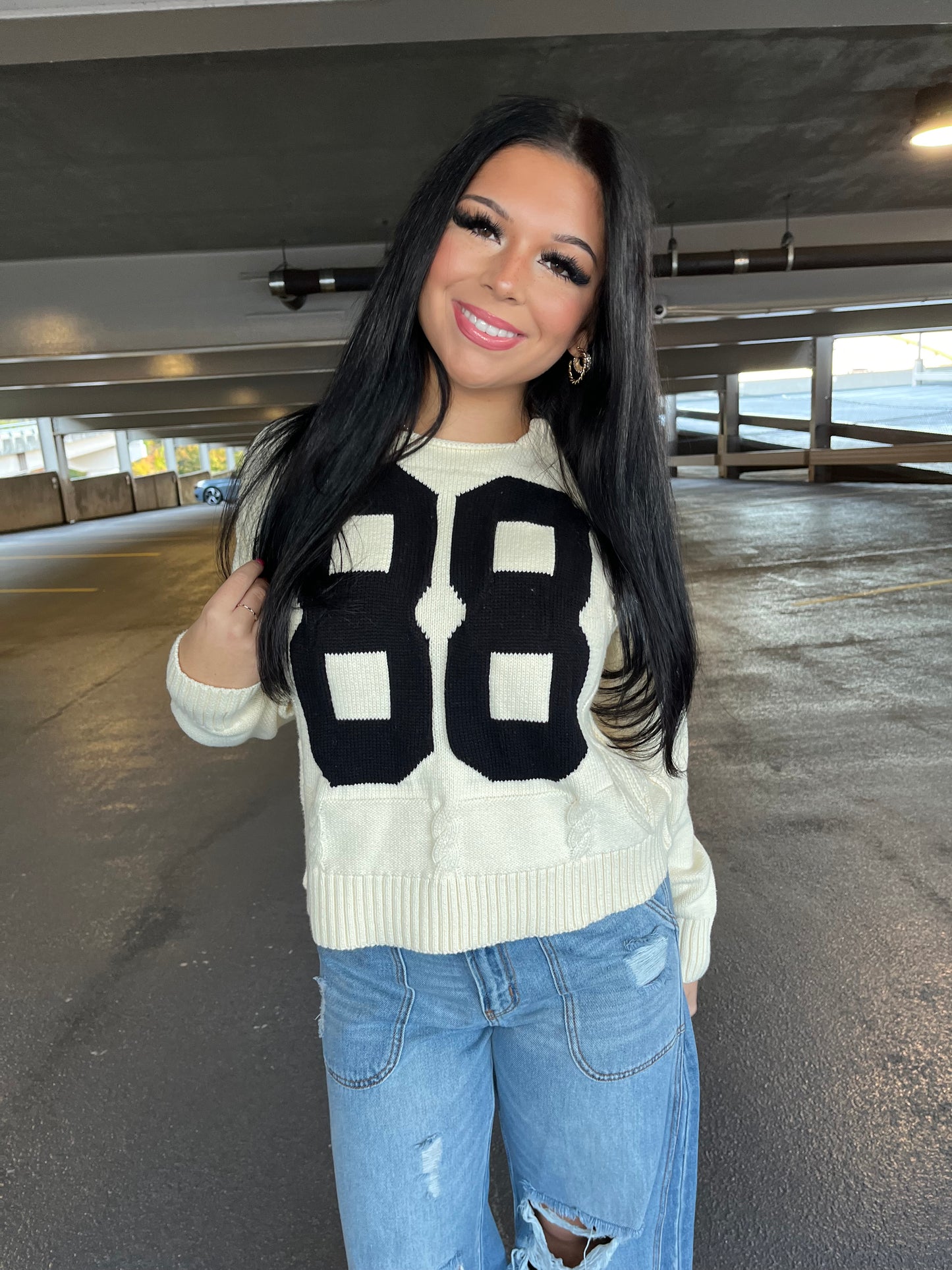 88 Knitted Sweater in Cream