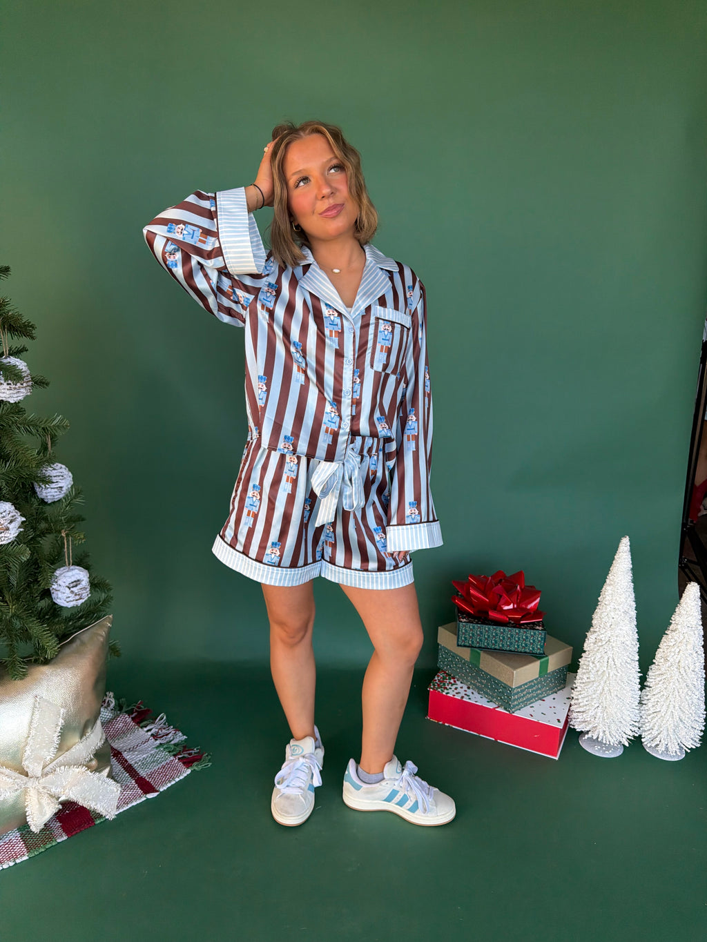 Satin Nutcracker Jammies Blue FINAL SALE