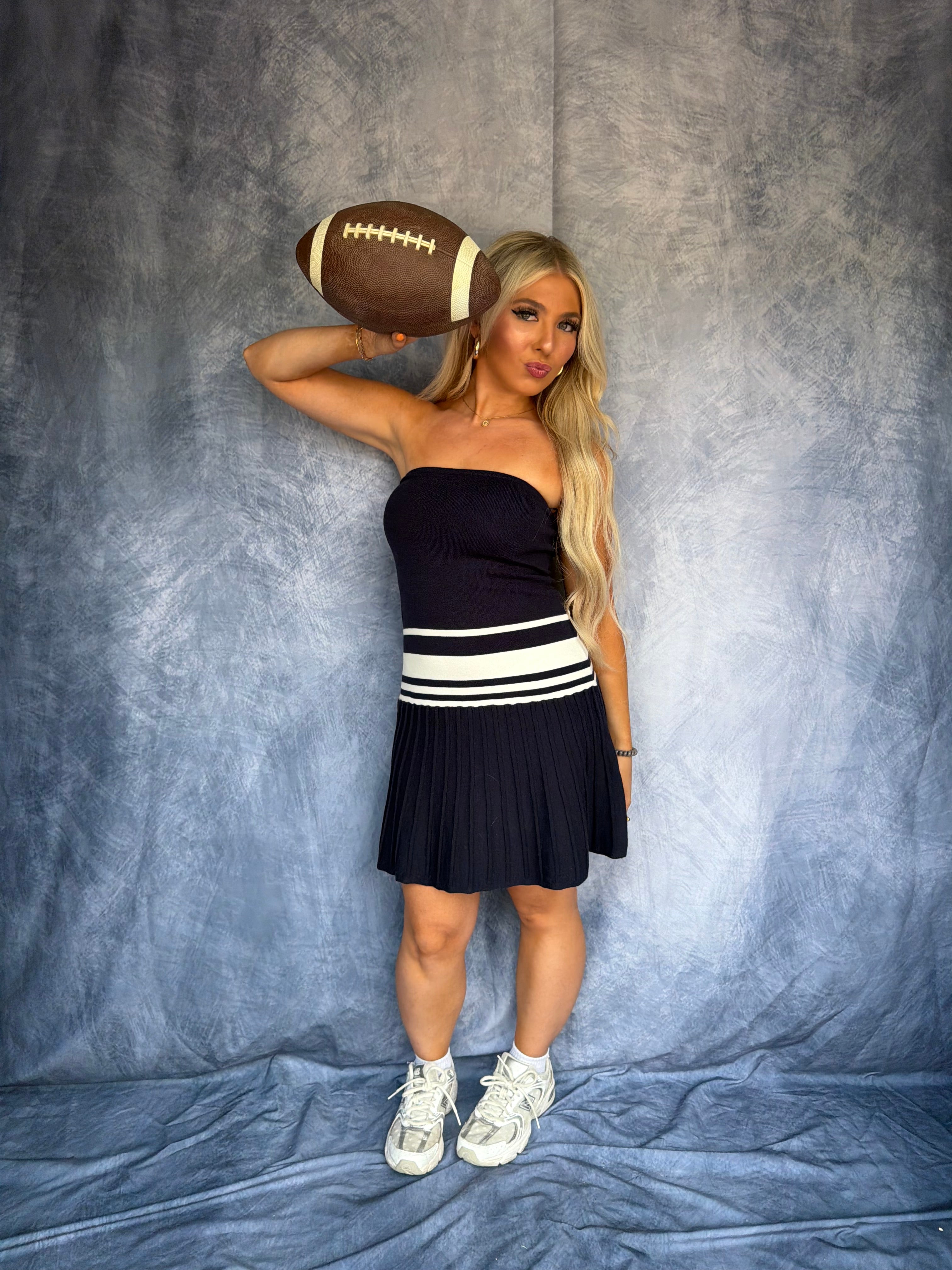 Game Point Dress in Navy