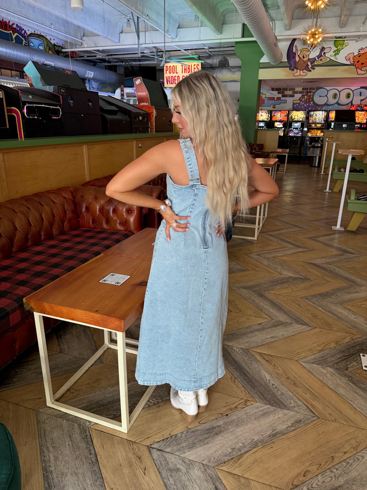 Dione’s Denim Midi Dress