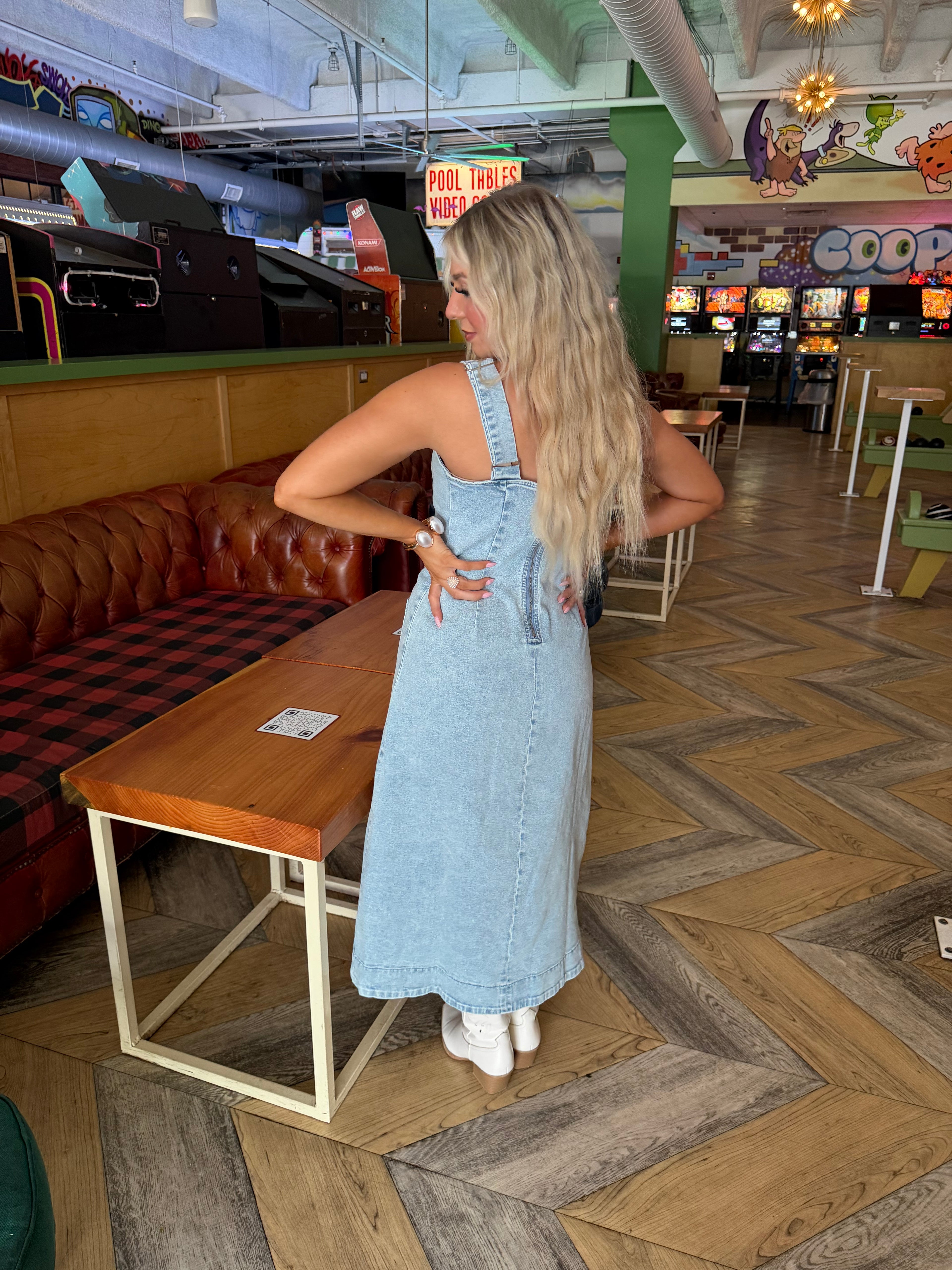 Dione’s Denim Midi Dress