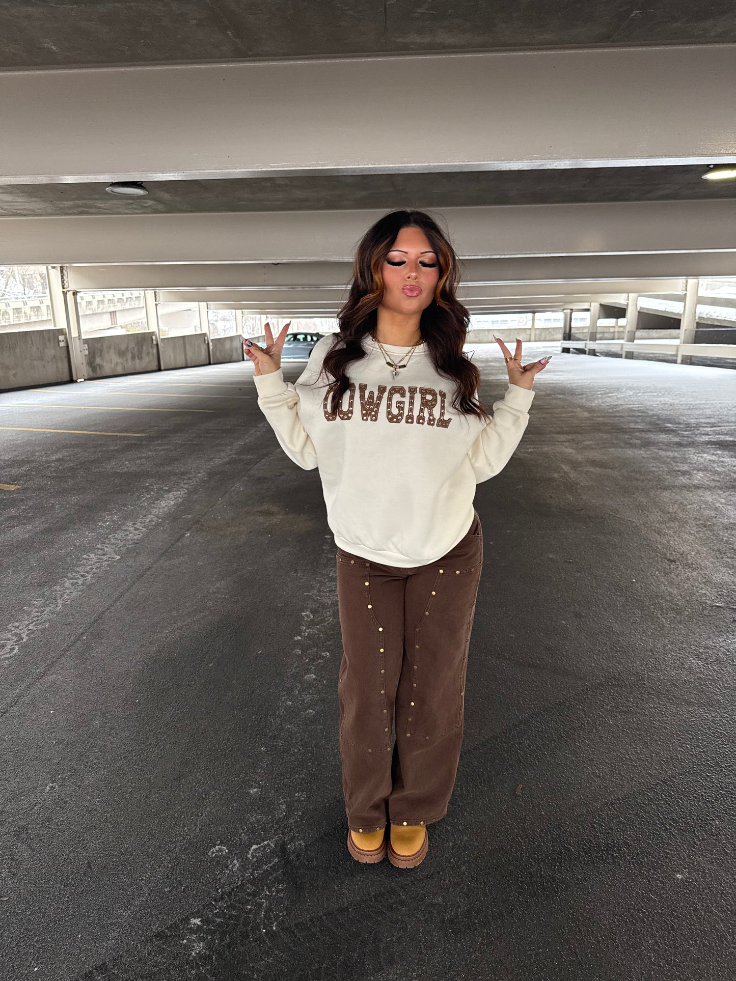 Cowgirl Rhinestone Crewneck