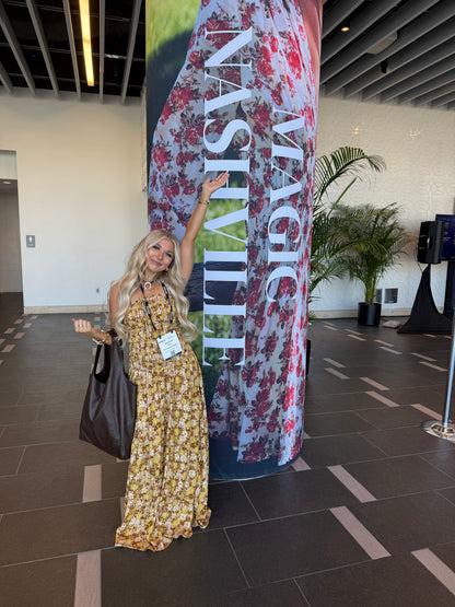 Golden Cosmo Floral Maxi