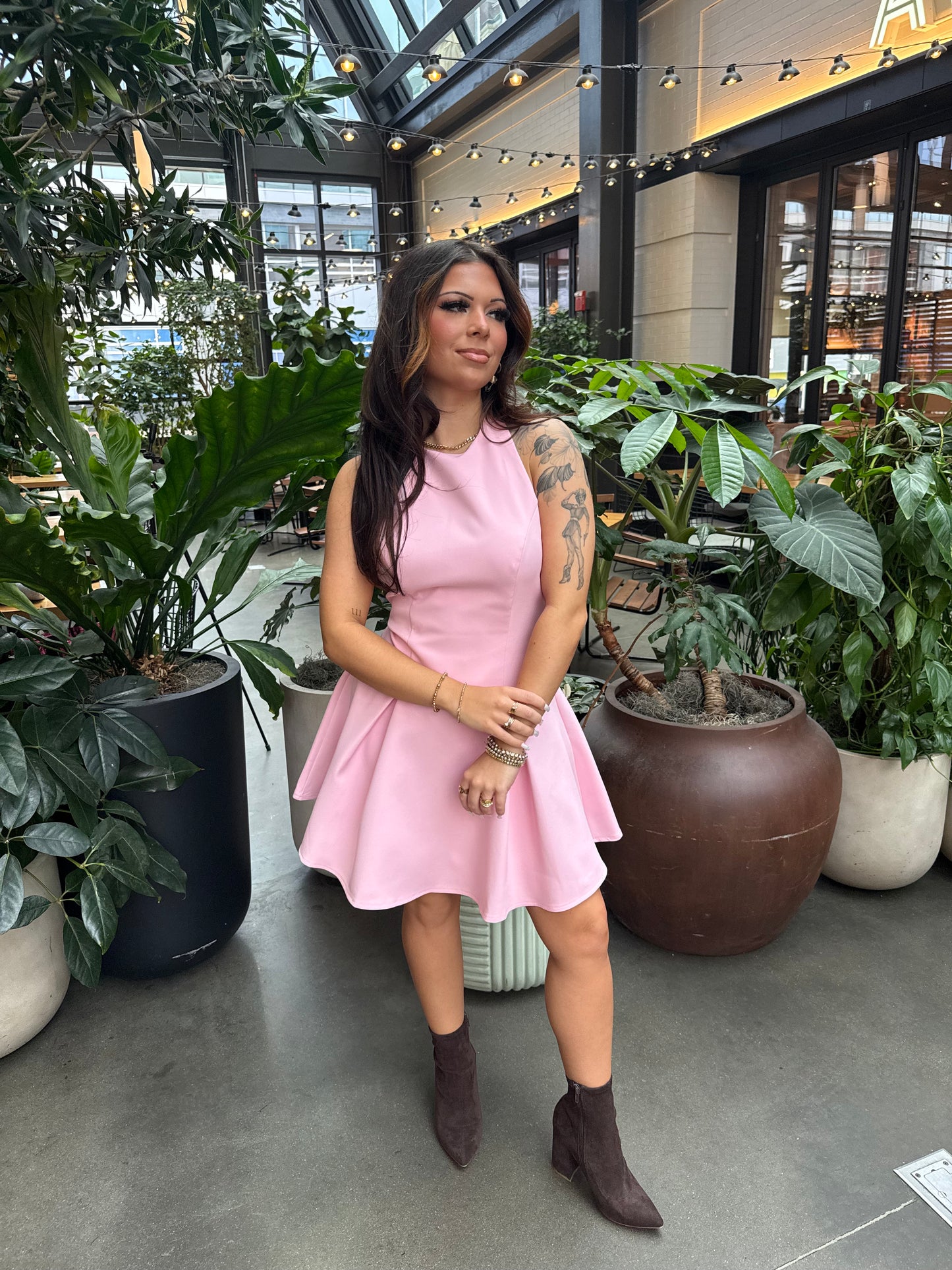 Melrose Pink Bodice Dress