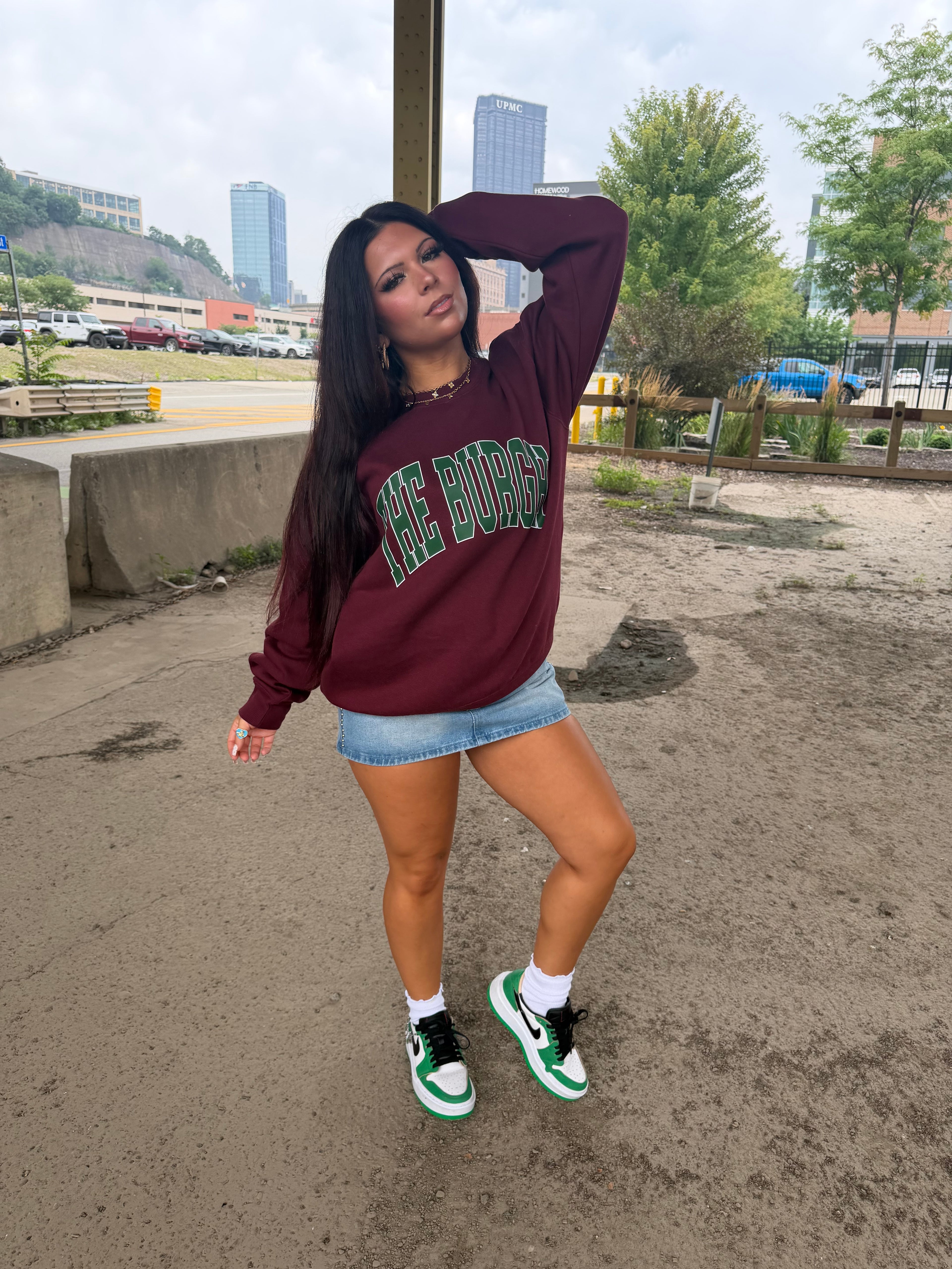 The Burgh 412 Crew Maroon/Green