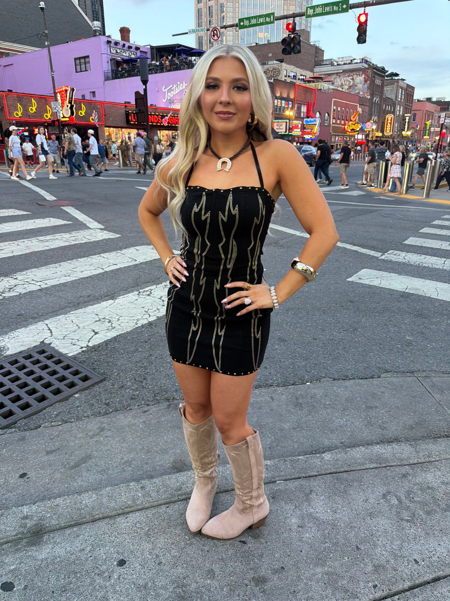 Long Live Cowgirls West Dress Black