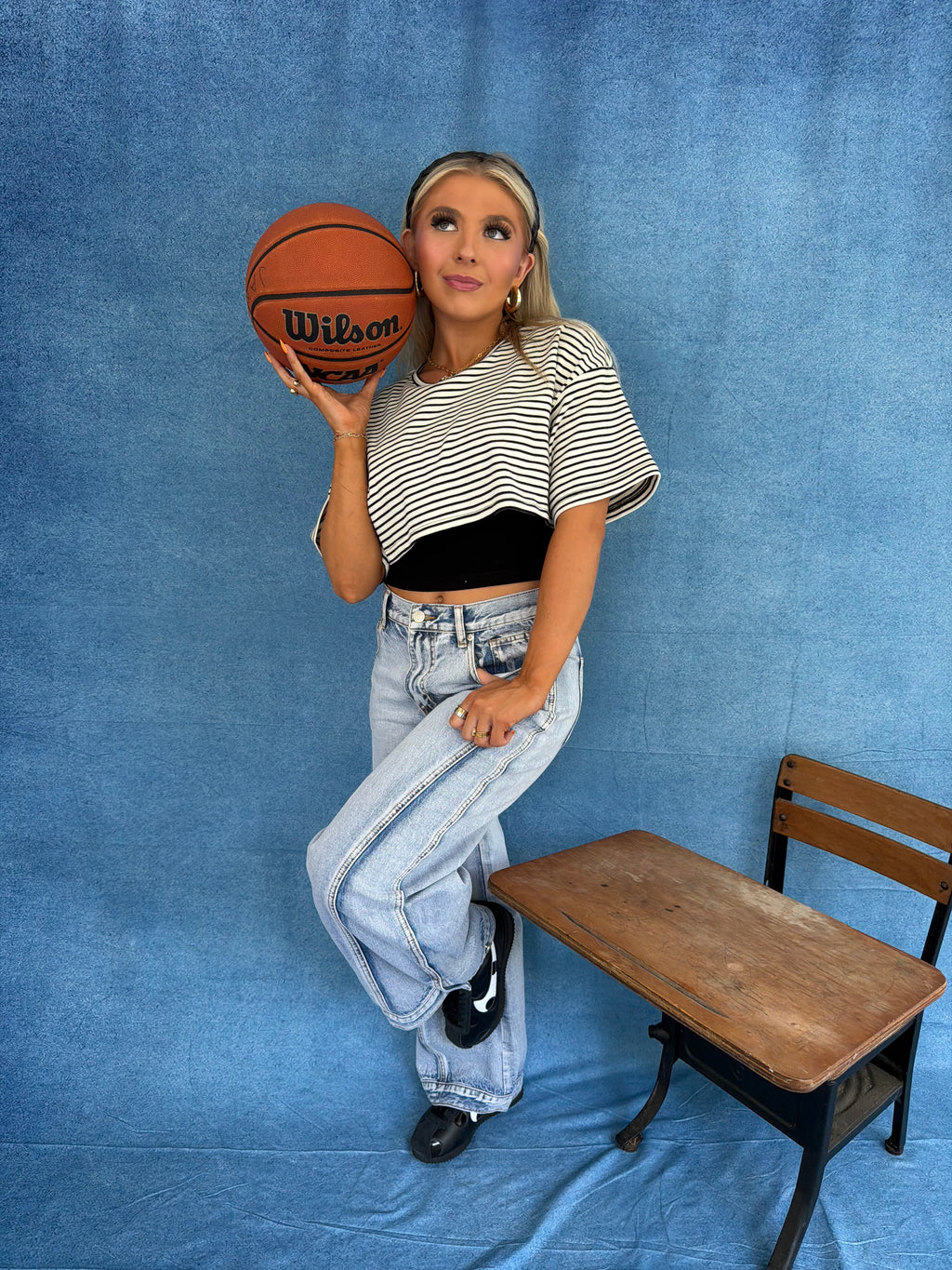 Double Up Tee in Black